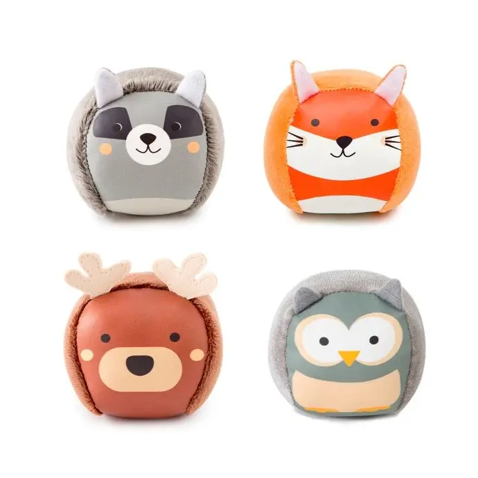 Set 4 palle peluche - Foresta