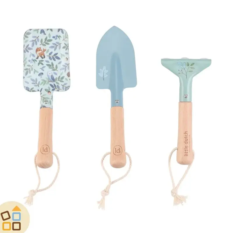 SET ATTREZZI GIARDINO AZZURRO