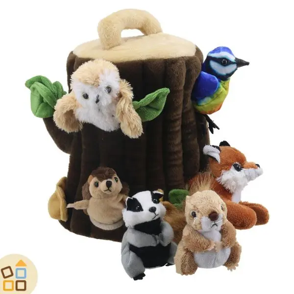SET BURATTINO A DITO, ALBERO CASA ANIMALI