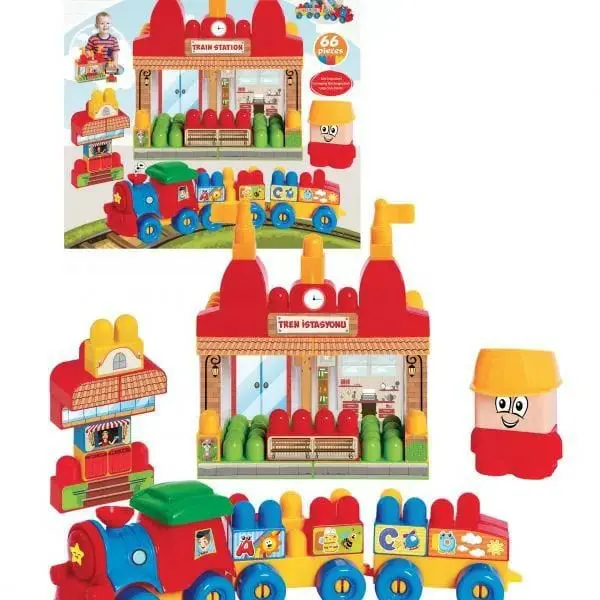 Set Costruzioni Trenino con Accessori - 66pz