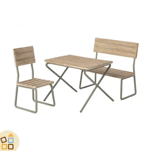 SET DA GIARDINO CONIGLI, TAVOLO SEDIA E PANCA