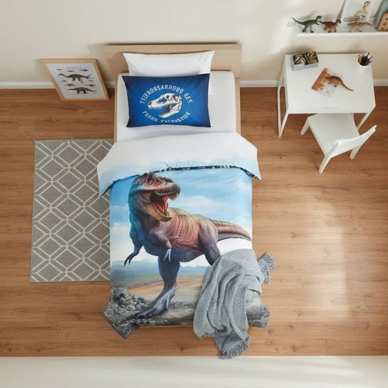 Set di biancheria da letto Dinosauro 140×200 cm in microfibra