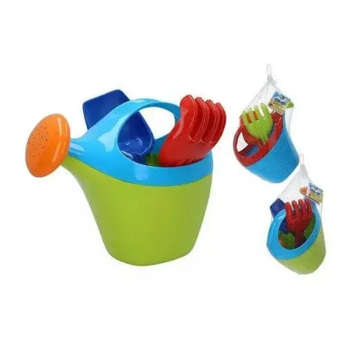 Set di giocattoli da spiaggia in plastica colorata (5 pezzi)