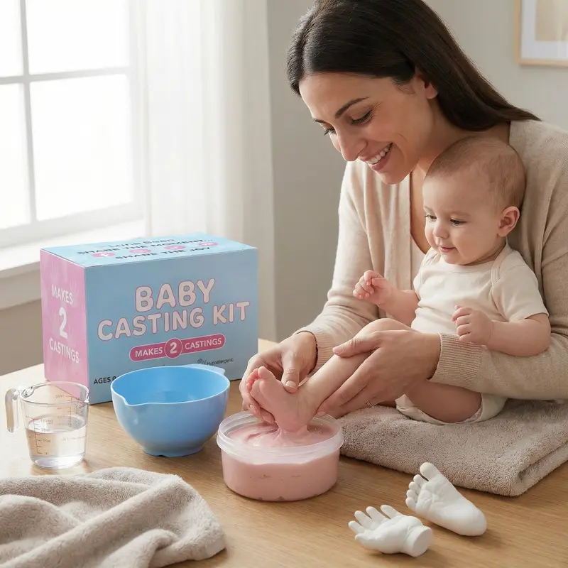 Set impronte mani e piedi per bebè – Kit ricordo per neonati e genitori