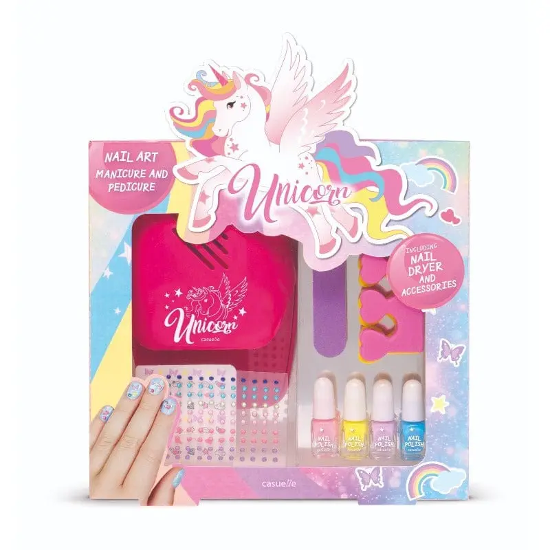 Set Manicure con tanti Accessori e Asciugatore Unicorno