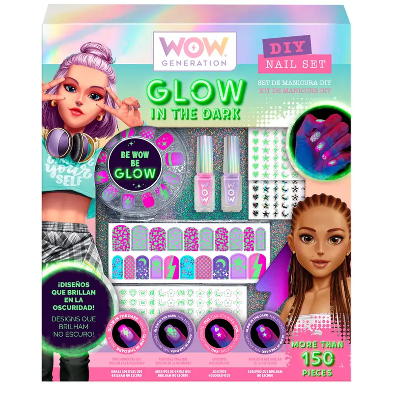 SET MANICURE GLOW IN THE DARK UNGHIE PROFUMATE