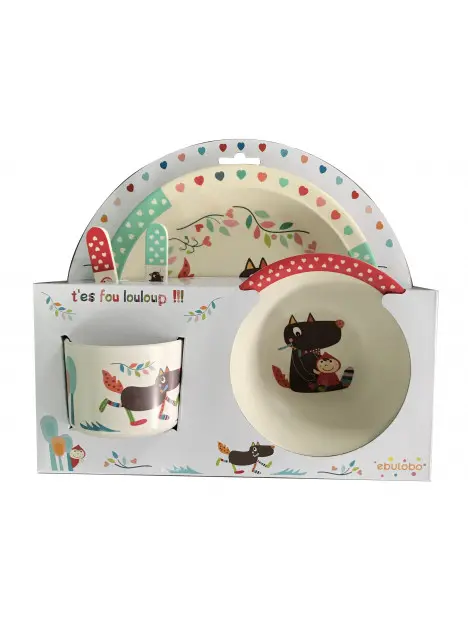 Set Pappa 5 pezzi Lupo e Cappuccetto - Ebulobo - Art. E25007F