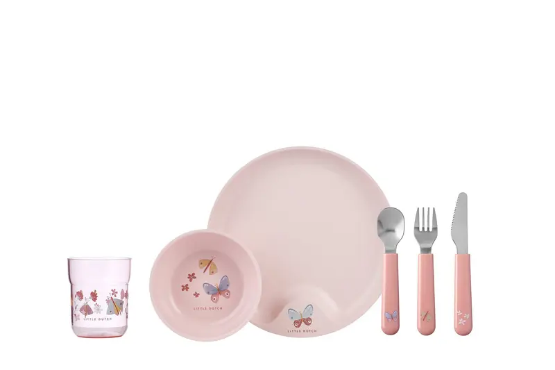 Set Pappa Servizio Stoviglie per Bambini 6 pezzi Flowers & Butterflies Mepal Mio - Children's Dinnerware 6 Pcs (copia)