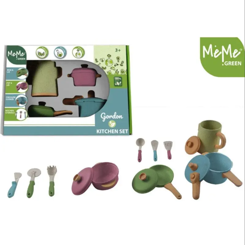 Set Pentole da Gioco con Accessori Cucina in Bioplastica