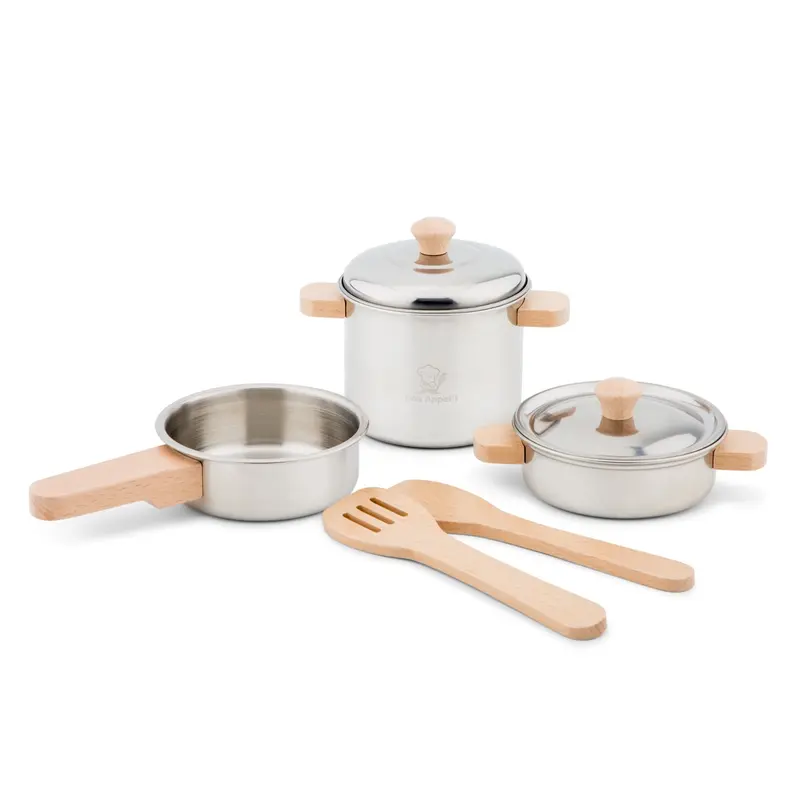 Set Pentolini in Legno e Metallo - New Classic Toys - Art. 10640