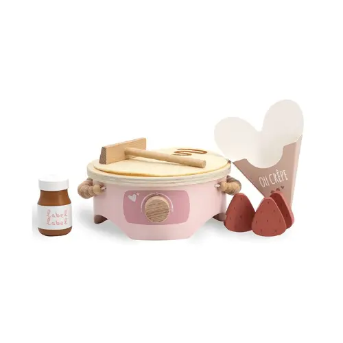 Set Per Crêpes In Legno - Rosa