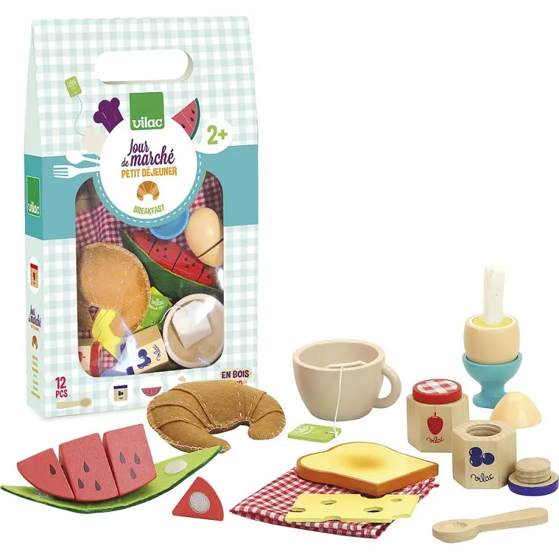 SET PRIMA COLAZIONE IN LEGNO E FELTRO