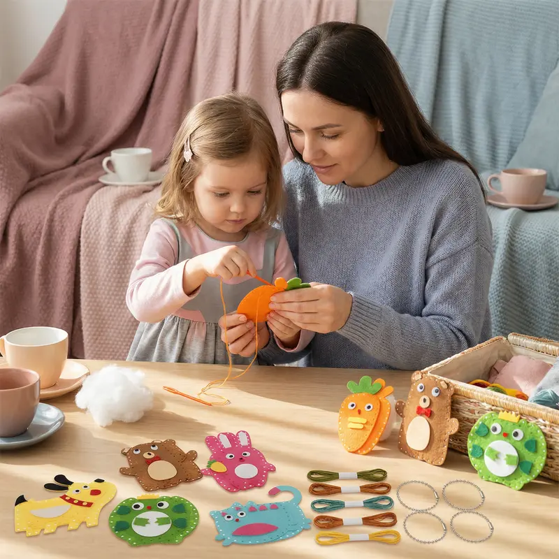 Set Sicuro di Animali in Feltro da Cucire