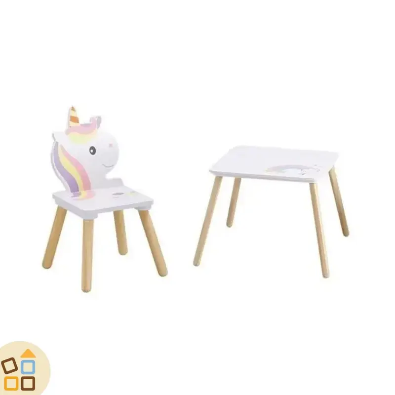 SET TAVOLO CON SEDIA UNICORNO