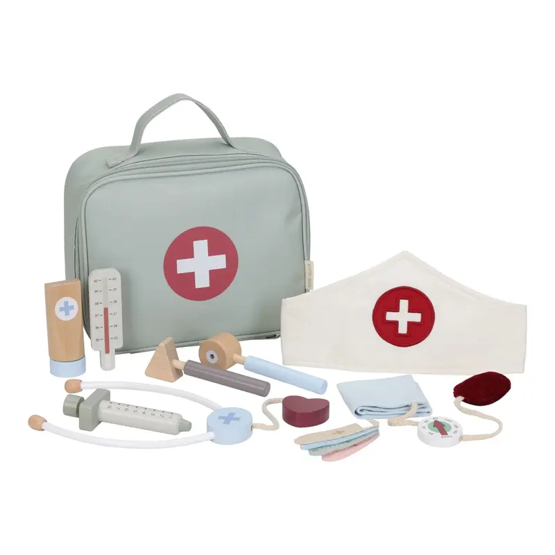 Set Valigetta Dottore Gioco Borsa Dottore - Wooden Doctor's Set Green Essentals (LD2547)