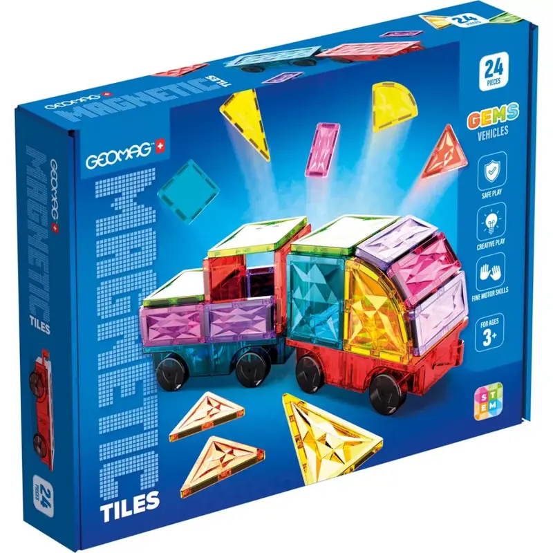 Set Veicoli Magnetic Tiles Geomag