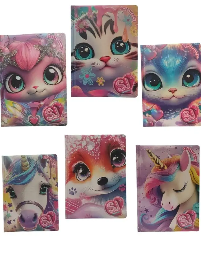 Seven Diario Ag.10m Dat - Sj Gang Cartotecnica Animali Ragazza