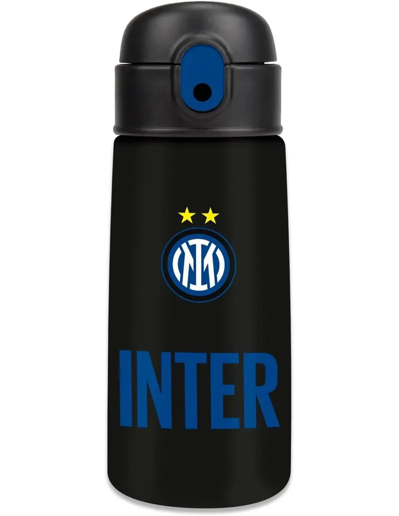 Seven Inter - Borraccia termica per bambini con cannuccia 460ml