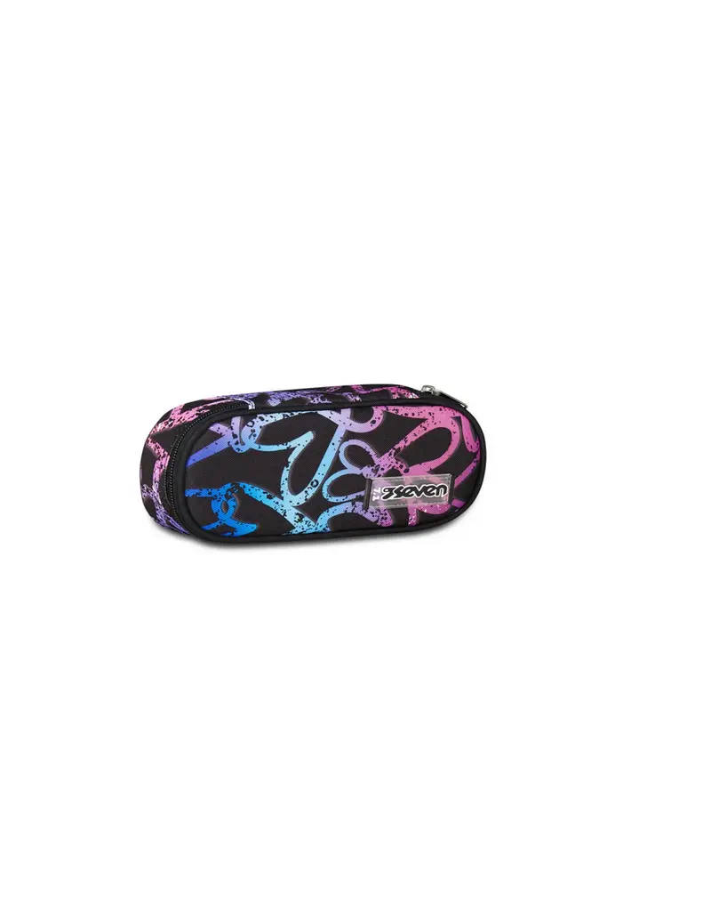 Seven S.p.a. Bustina Scuola, Round Plus, Freethink English Lavander, 23x10x5,5 cm