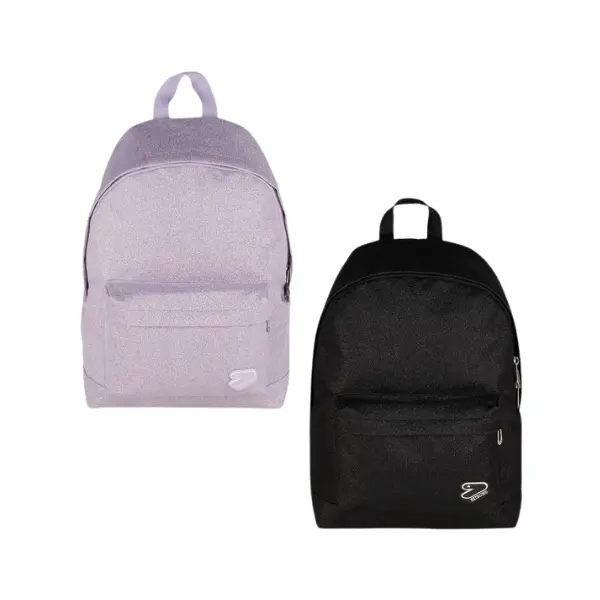 Seven Zaino americano scuola shiny tech colori assortiti glitter nero-lilla