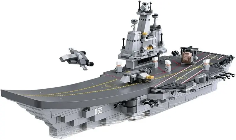 Sluban Costruzioni Nave Militare Gigante 1001pz, Portaerei con Veicoli 9 in 1