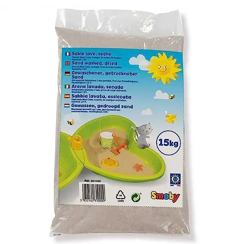 Smoby Sabbia Lavata per Sabbiera 15 kg
