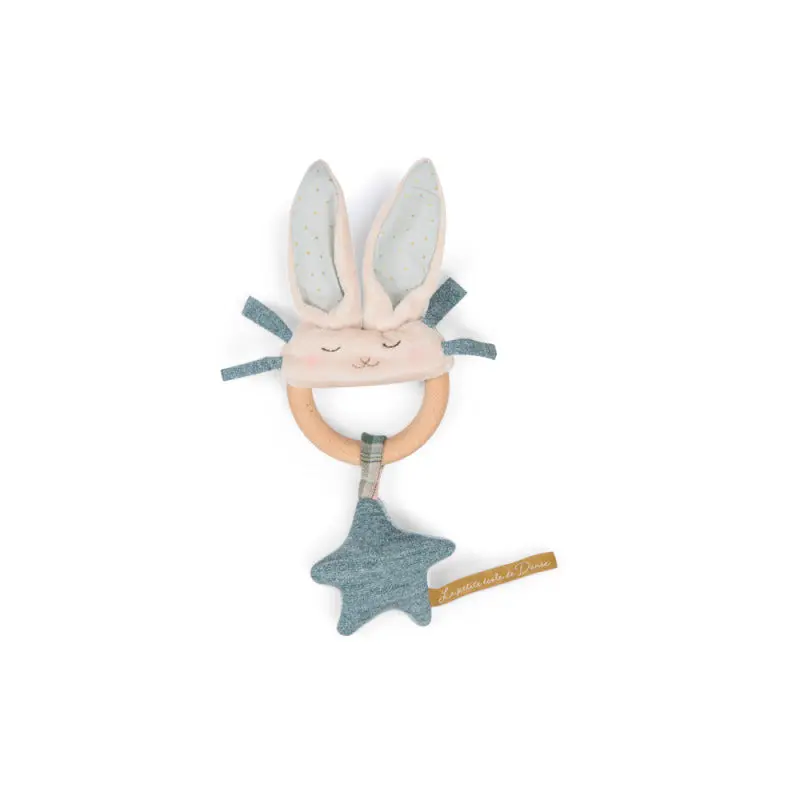 Sonaglio ad Anello Coniglio Blu Moulin Roty