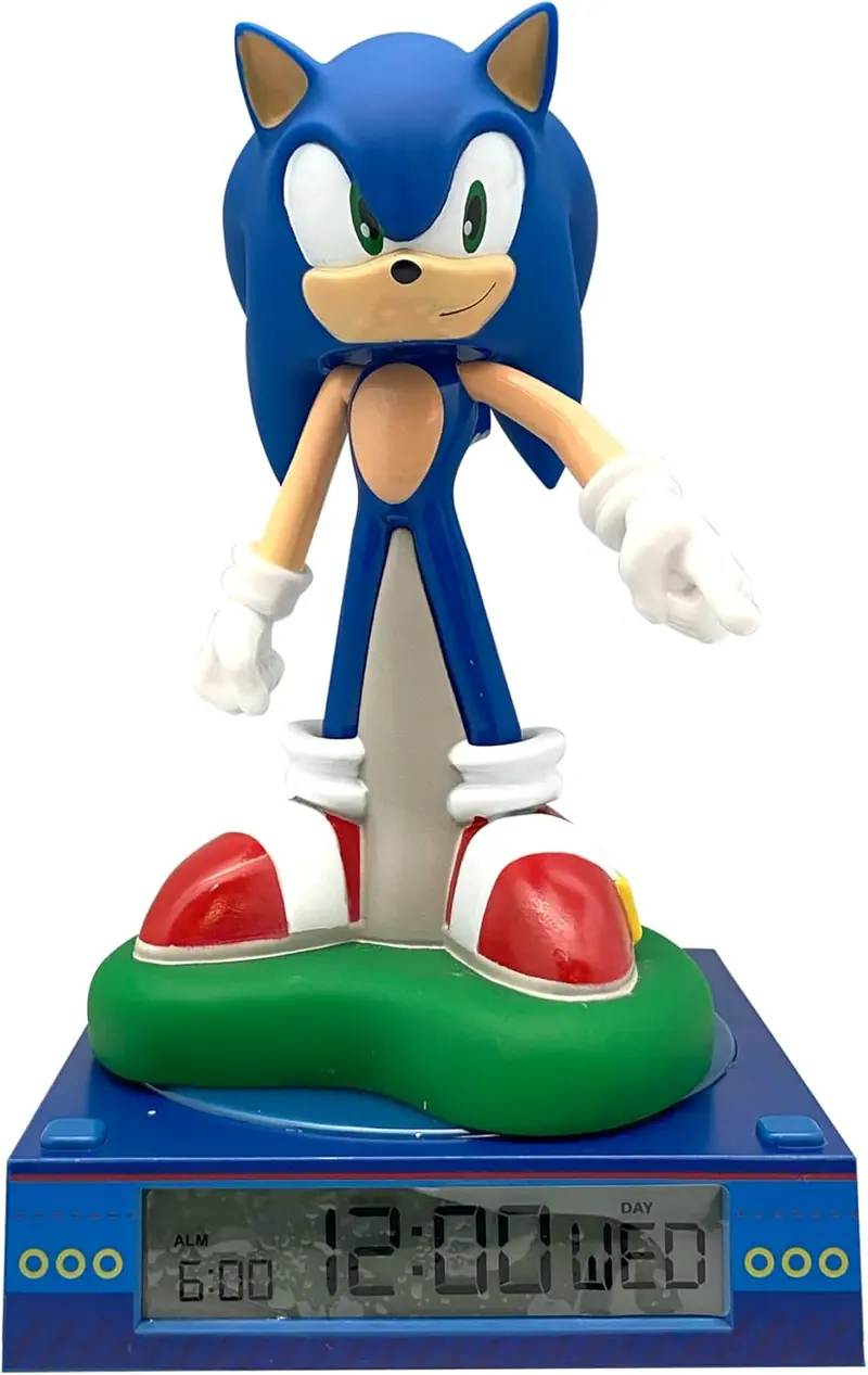 SONIC LAMPADA 3D Con Sveglia E Data