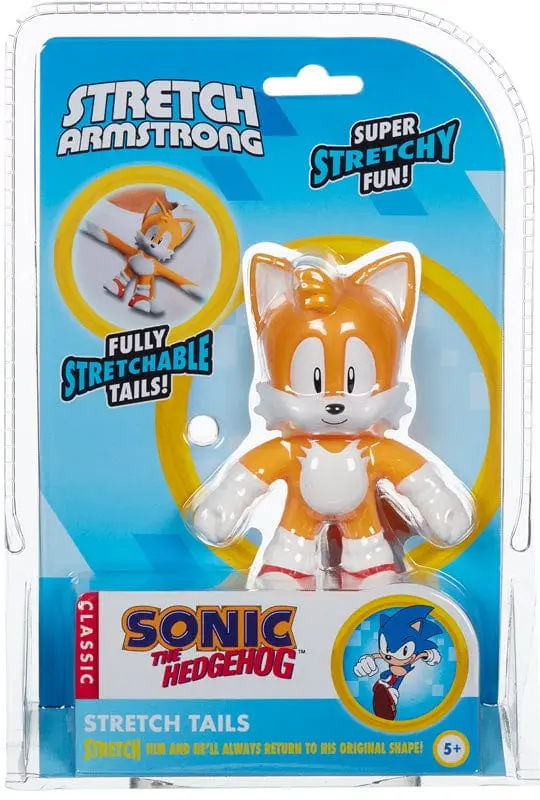 Sonic Personaggio Allungabile Tails, Volpe Gialla con due Code