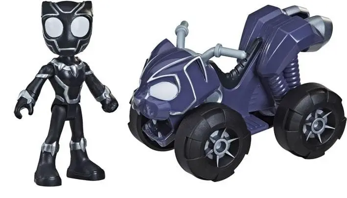 Spiderman Amazing Friends, Black Panther con Moto Quad