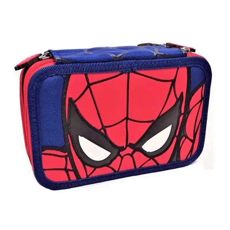 SPIDERMAN astuccio scuola 3 zip organizzato