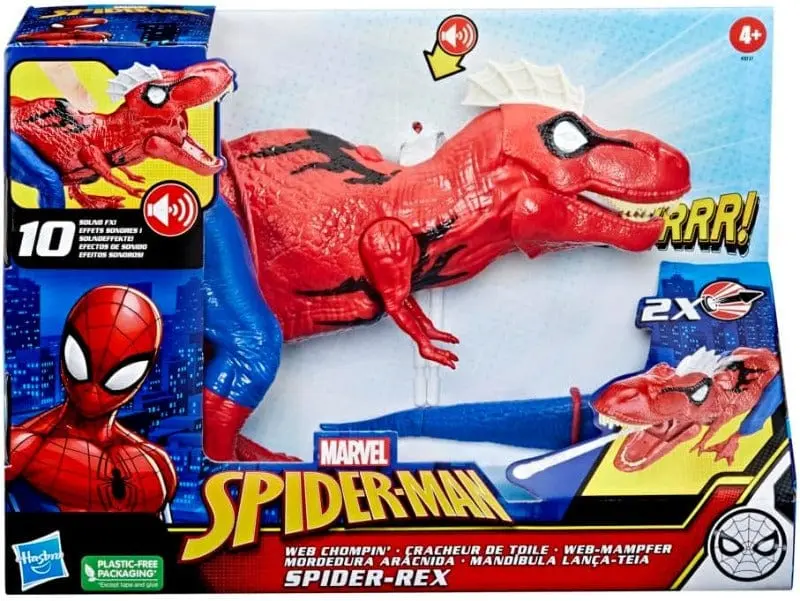 Spiderman Spider-Rex, Dinosauro T-Rex da 40cm con suoni e funzioni