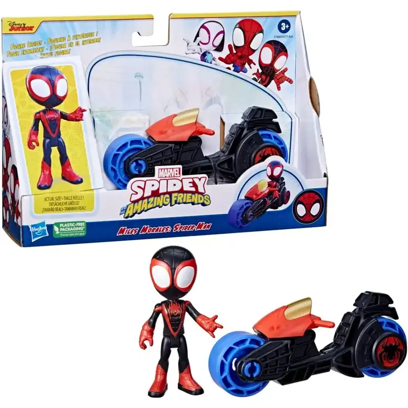Spidey Moto Miles Morales – Hasbro Marvel, Motocicletta e Action Figure Spider-Man
