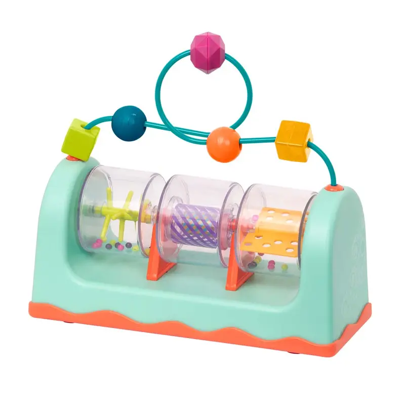 Spin, Rattle & Roll (Mint) – Giocattolo interattivo rotante con sonagli