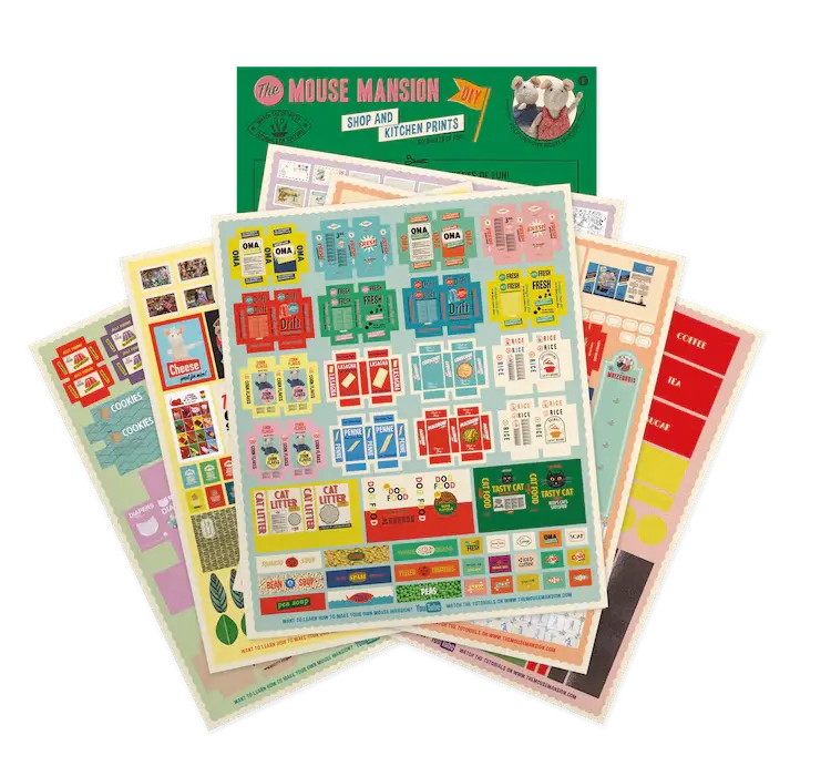 Stampe adesive per Kit Mobili Cucina - The Mouse Mansion - Art. MH02008