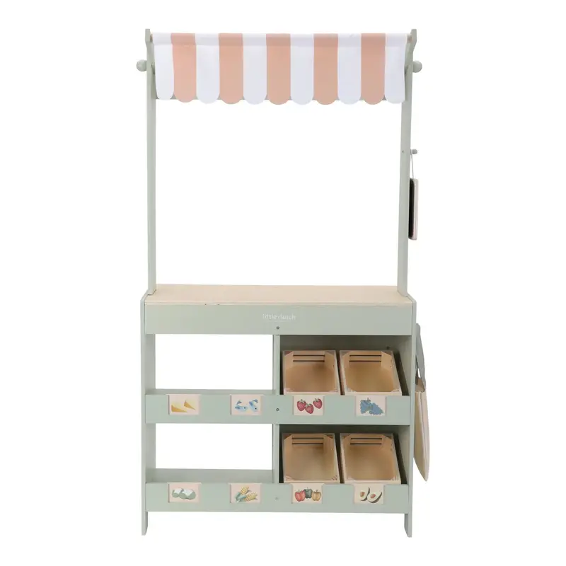 Stand del Mercatino Verde - Wooden Market Stall Green Essential (LD2506)