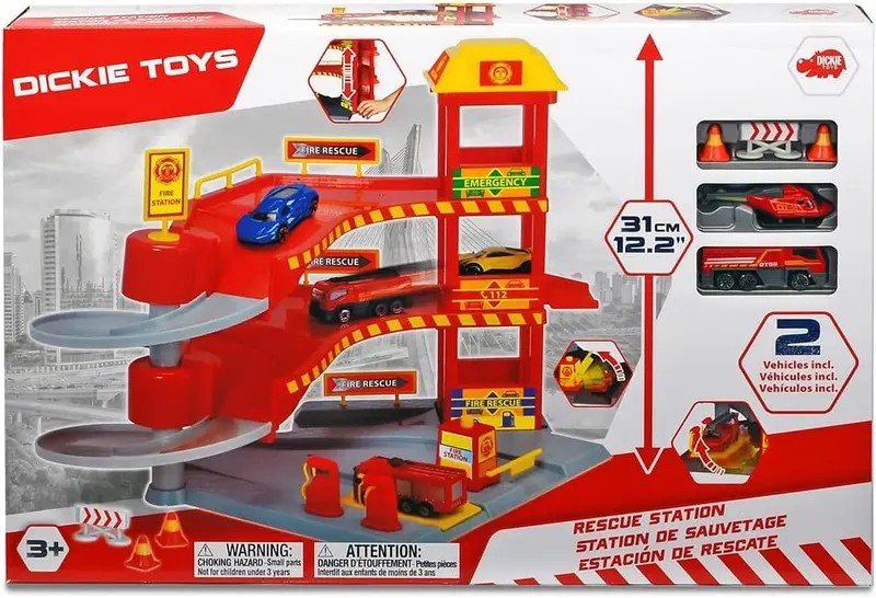 Stazione dei Vigili del Fuoco, Playset Caserma dei Pompieri Dickie Toys