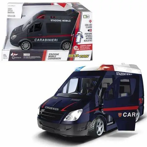 Stazione Mobile Carabinieri A Frizione Con Luci, Suoni E Portiere Apribili