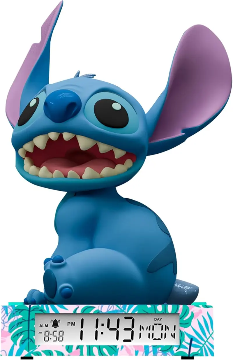 STITCH LAMPADA 3D Con Sveglia E Data