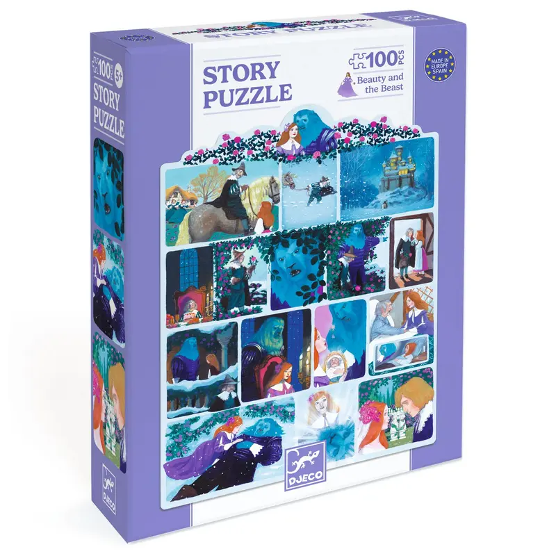 Story Puzzle La Bella e la Bestia 100 Pcs - Story Puzzle Beauty and Beast
