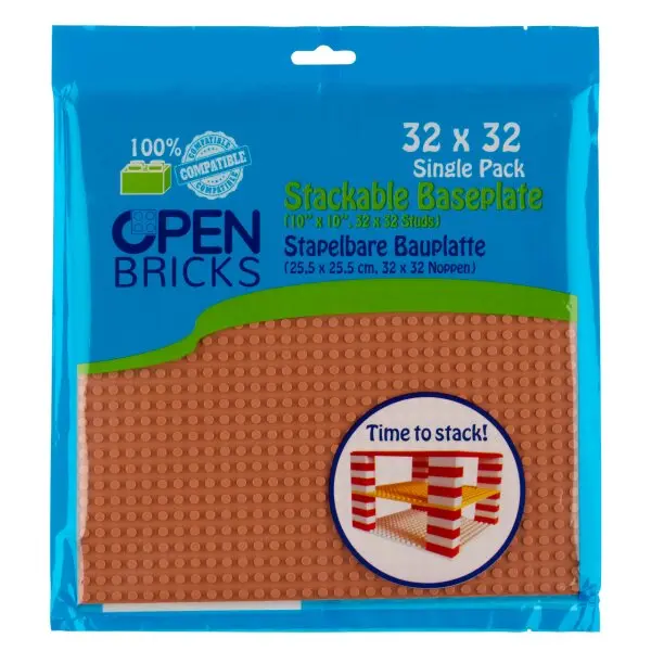 Strictly BRIKS LBP32LB Baseplate 32x32 Light Brown