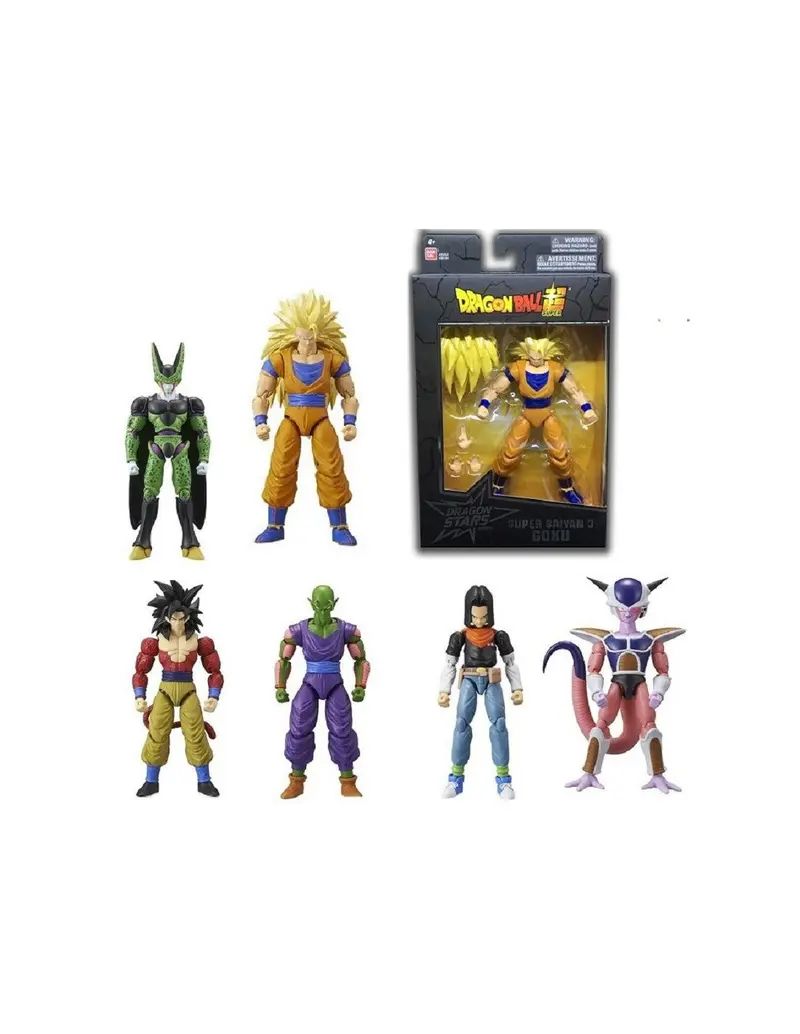 T04147 Bandai Dragon Ball Personaggi Cm 17 Assortiti Snodati Scatolato