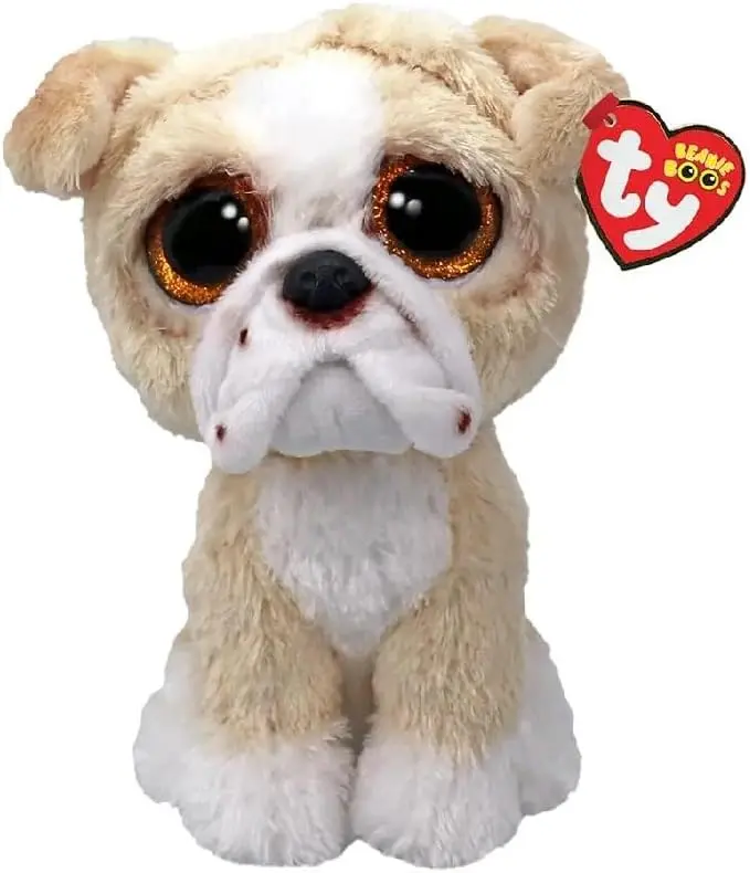 T37371 TY BEANIE BOOS POOCH il Cane 15 cm Peluche con Occhi Grandi glitter