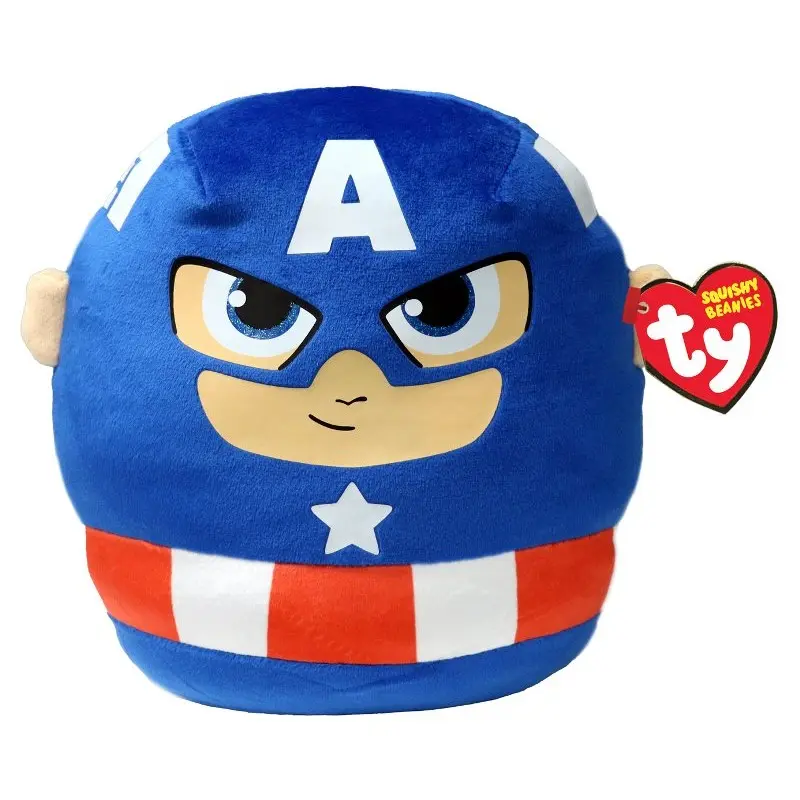 T39257 Ty Squish a boos 22cm captain america Cuscino Peluche Morbido Marvel