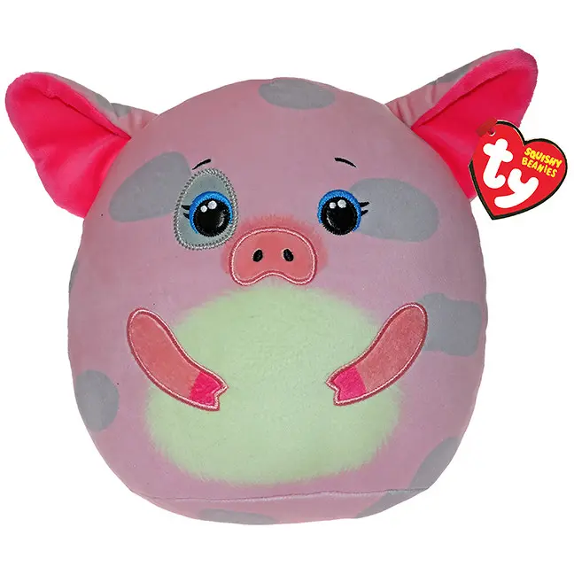 T39420 Ty - Squish a Boos Hambone il Maialino 22 cm Cuscino Peluche Rosa