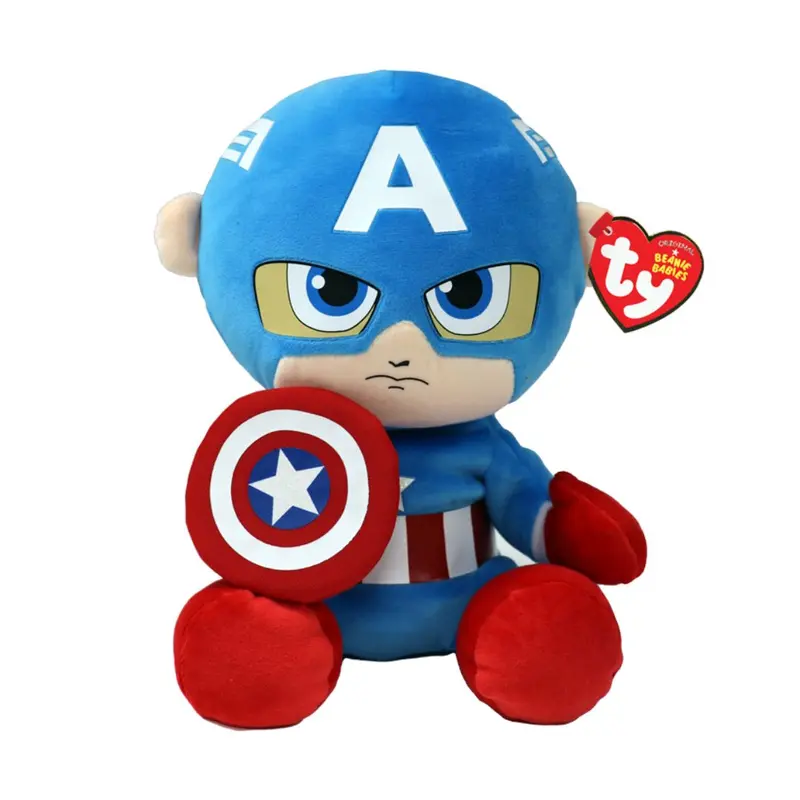 T41189 Ty - Marvel - Peluche Capitan America (20 cm)
