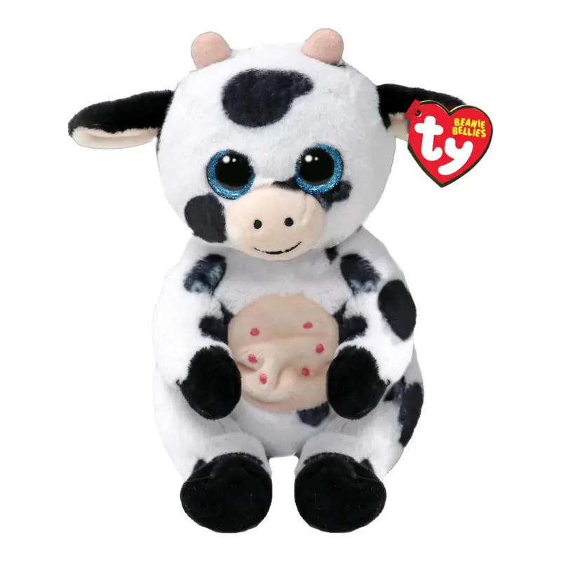 T41287 Ty - Beanie Bellies - Peluche mucca - Herdly (20 cm)
