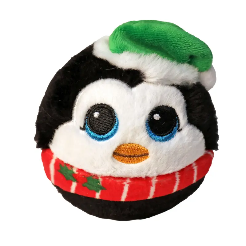 T83078 TYTY Beanie Bouncers Spruce Palla Rimbalzante Pinguino Natalizio