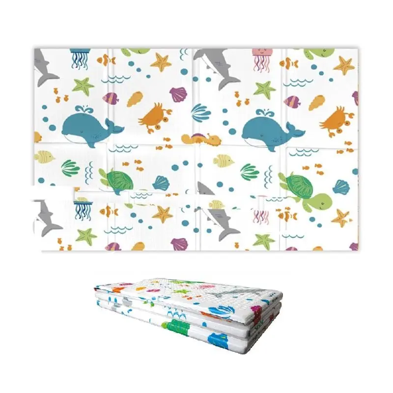 Tappeto Morbido per Bambini 200x150cm Pieghevole - Oceano