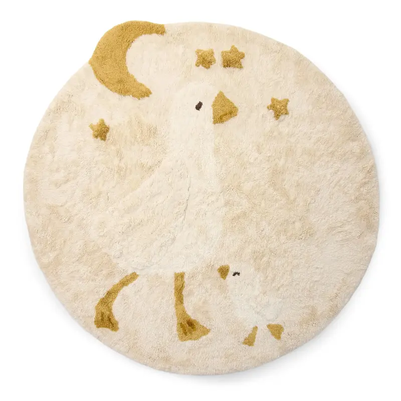 Tappeto Piccola Oca Bianco Little Goose 118 x 80 cm - Rug Round White Little Goose (RU10995032)